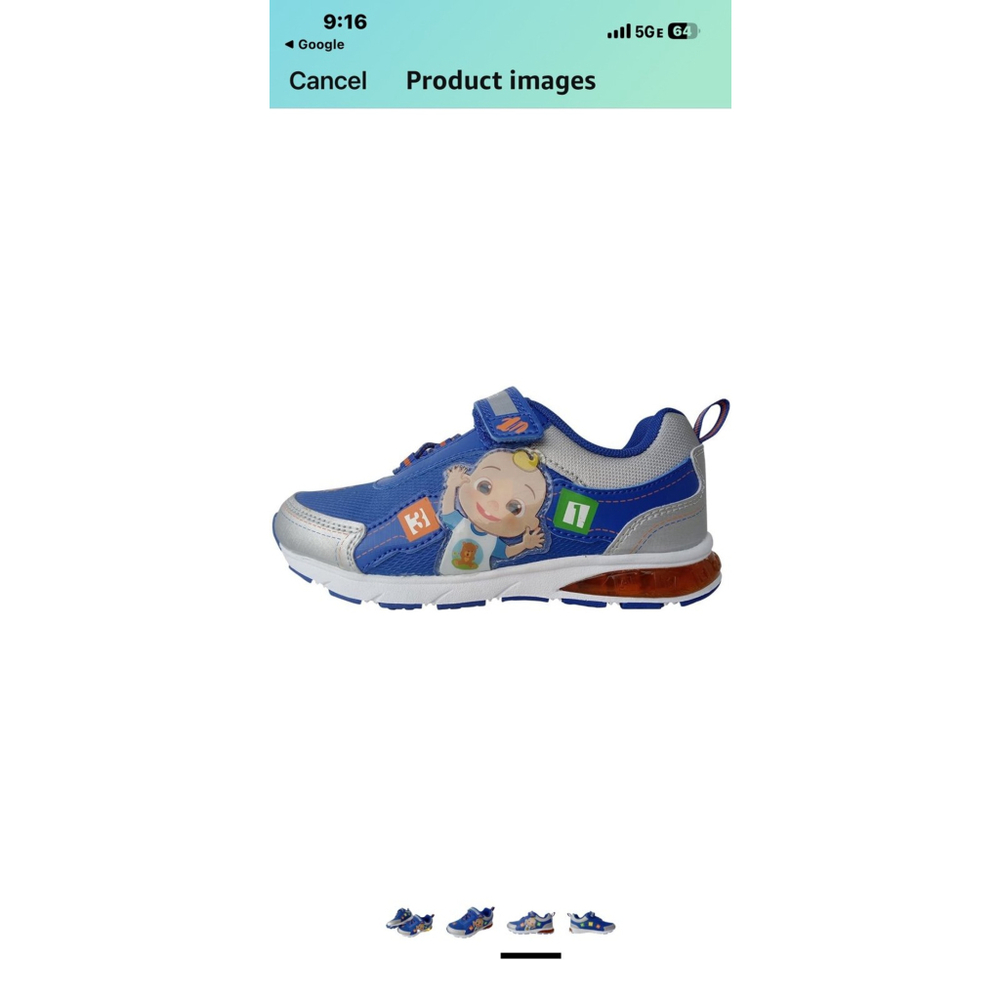 Cocomelon JJ light up sneakers size 8 toddler w box - Picture 9 of 10